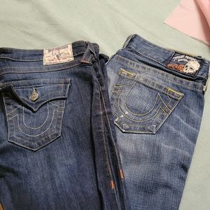 1 pair true religion jeans